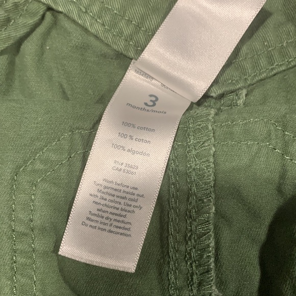 Carters green overalls size 3MO - Picture 6 of 6